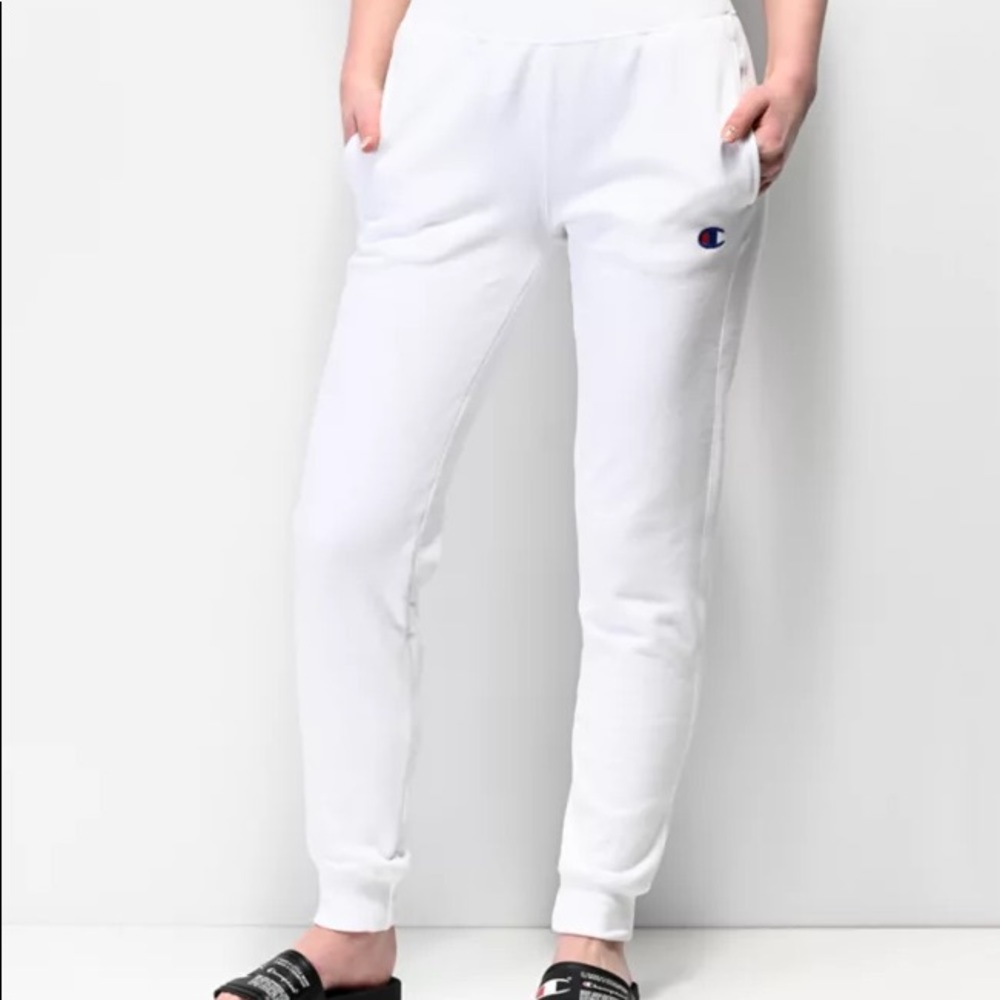 Champion Reverse Weave White Small Joggers